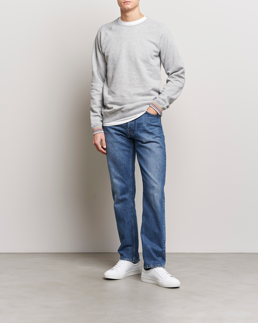 Herre | Gensere | Paul Smith | Artist Rib Crew Neck Sweatshirt Grey Melange