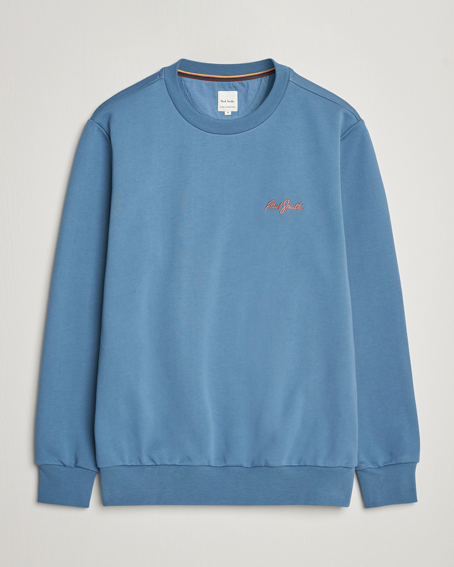 Herre | Gensere | Paul Smith | Embroidery Crew Neck Sweatshirt Light Blue