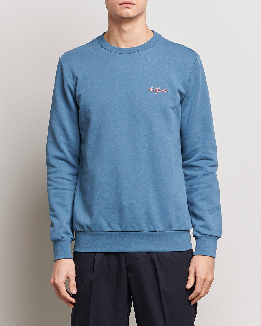 Herre | Klær | Paul Smith | Embroidery Crew Neck Sweatshirt Light Blue