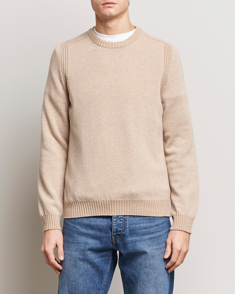 Herre | Salg klær | Paul Smith | Lambswool Crew Neck Sweater Beige Melange