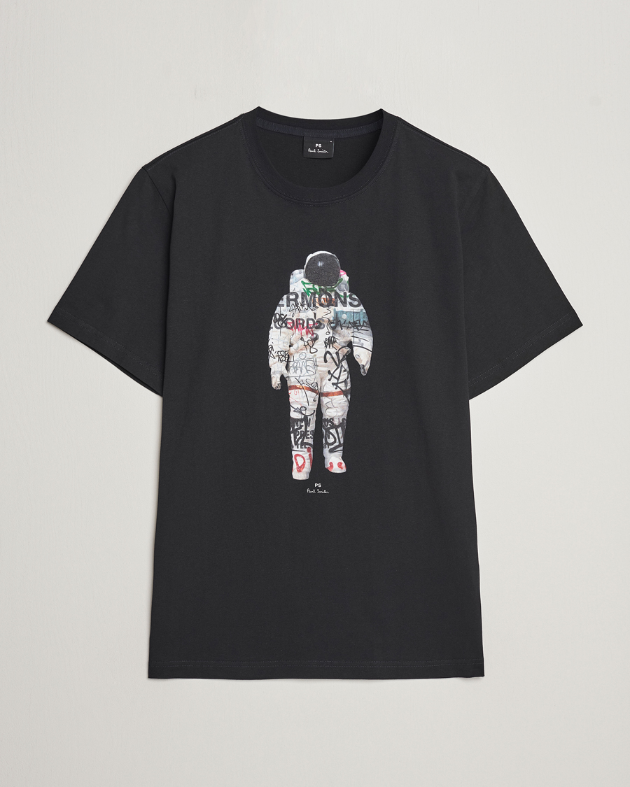 Herre | T-Shirts | PS Paul Smith | Astronaut Crew Neck T-Shirt Black
