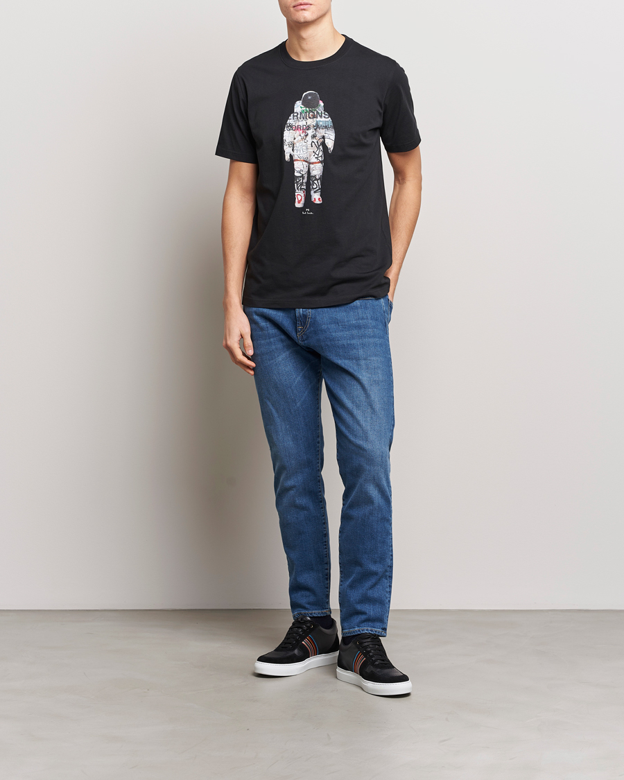 Herre | T-Shirts | PS Paul Smith | Astronaut Crew Neck T-Shirt Black