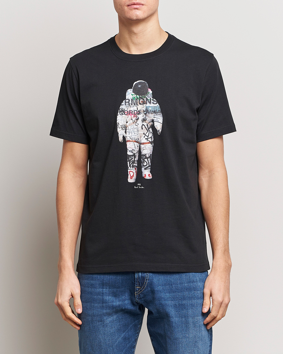 Herre | Svarte t-skjorter | PS Paul Smith | Astronaut Crew Neck T-Shirt Black