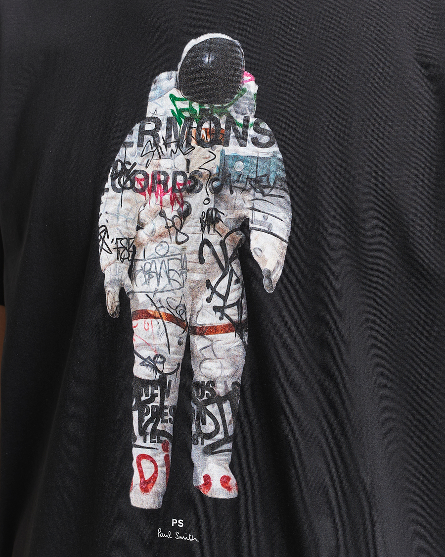 Herre | T-Shirts | PS Paul Smith | Astronaut Crew Neck T-Shirt Black
