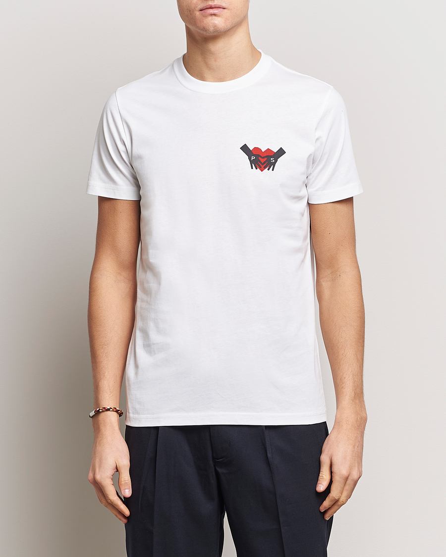 Herre | Klær | PS Paul Smith | PS Heart Crew Neck T-Shirt White