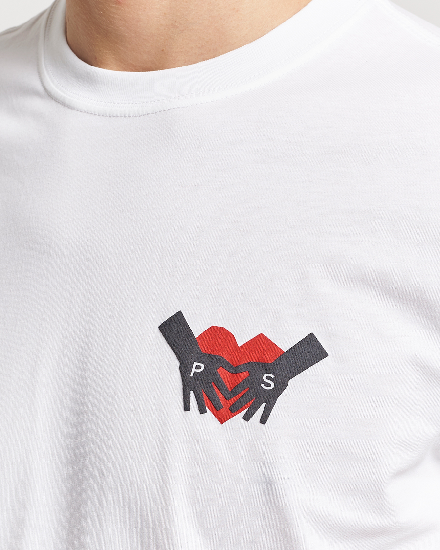 Herre | T-Shirts | PS Paul Smith | PS Heart Crew Neck T-Shirt White