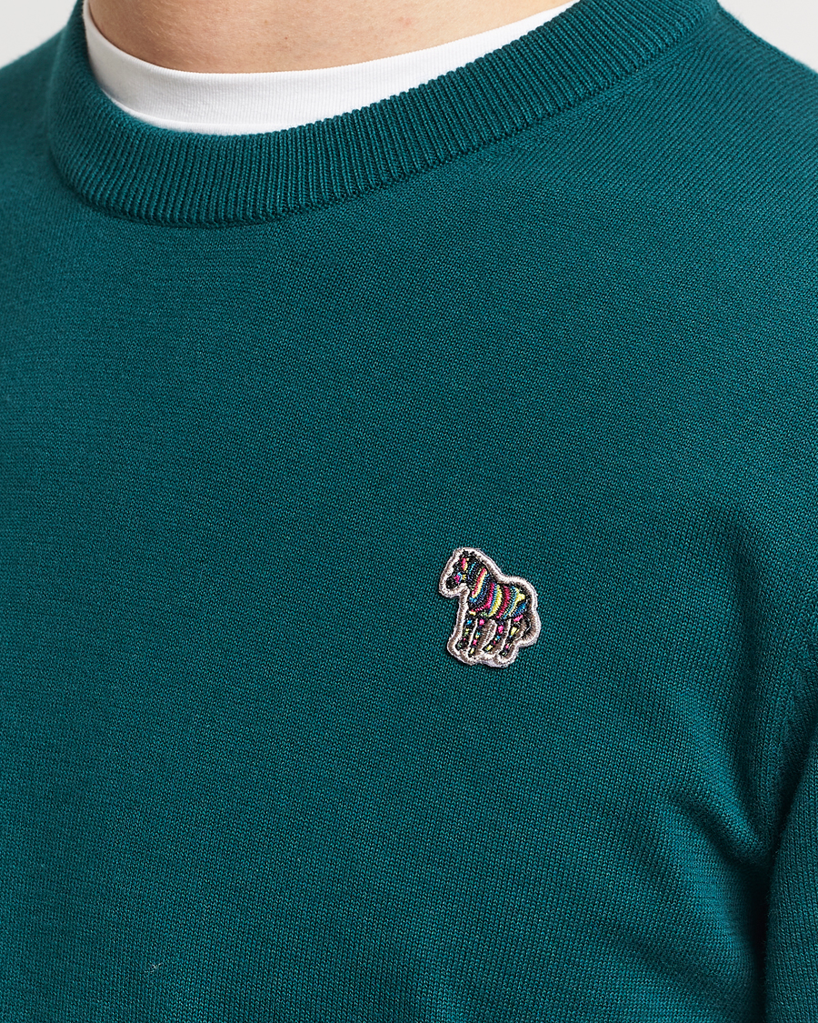 Herre | Gensere | PS Paul Smith | Zebra Cotton Knitted Sweater Dark Green
