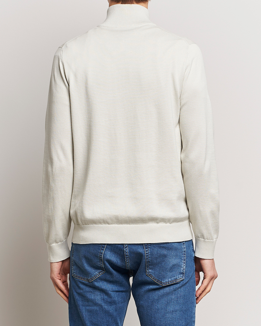Herre | Gensere | PS Paul Smith | Zebra Cotton Knitted Half Zip Washed Grey