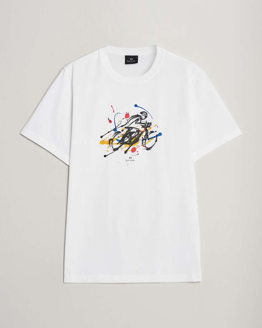 Herre | PS Paul Smith | PS Paul Smith | Cyclist Crew Neck T-Shirt White