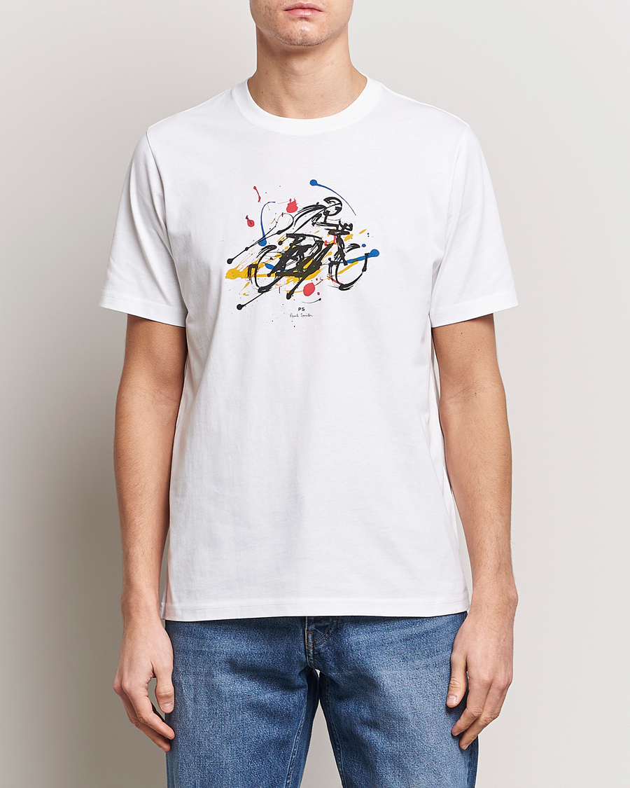 Herre | Avdelinger | PS Paul Smith | Cyclist Crew Neck T-Shirt White