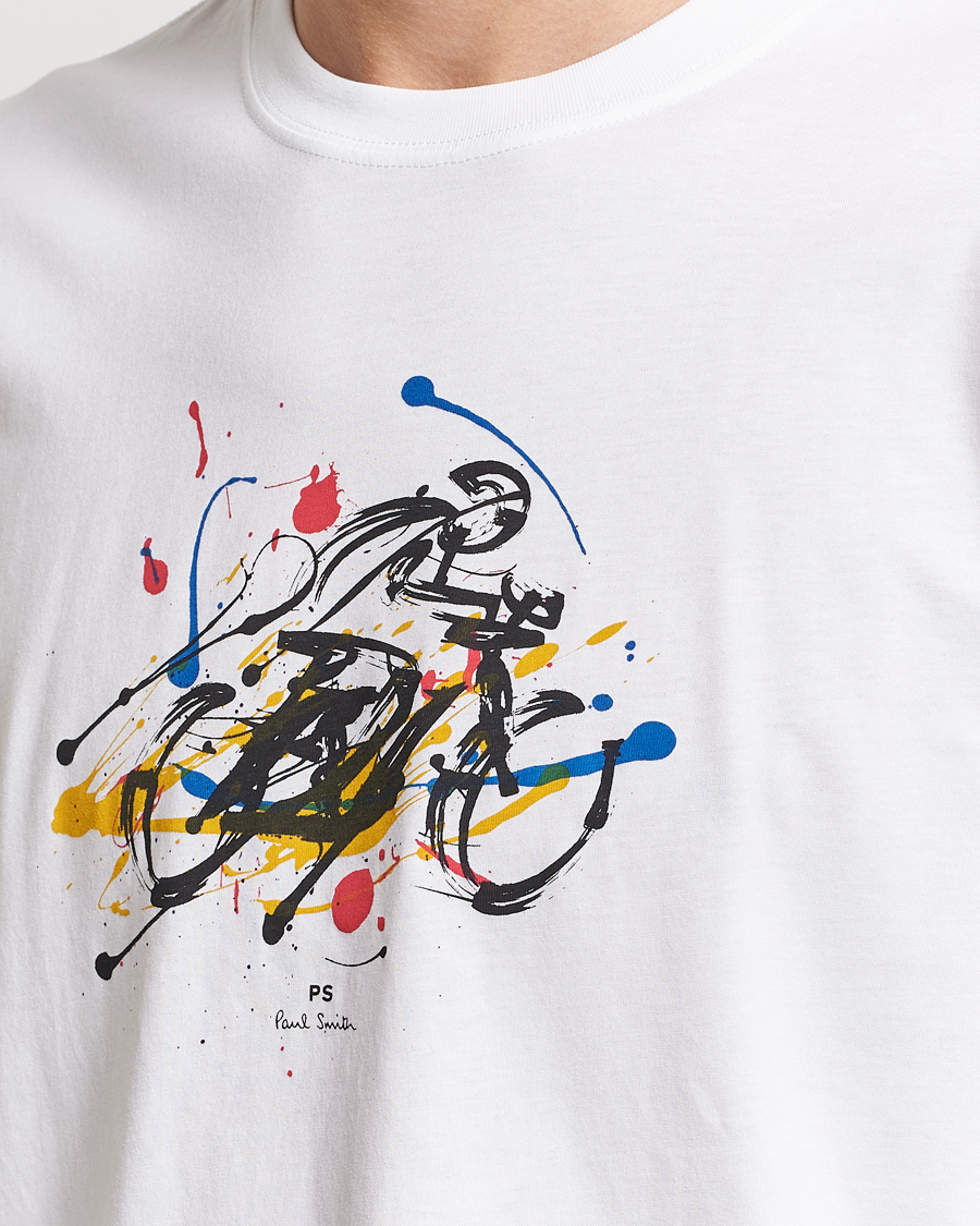 Herre | T-Shirts | PS Paul Smith | Cyclist Crew Neck T-Shirt White