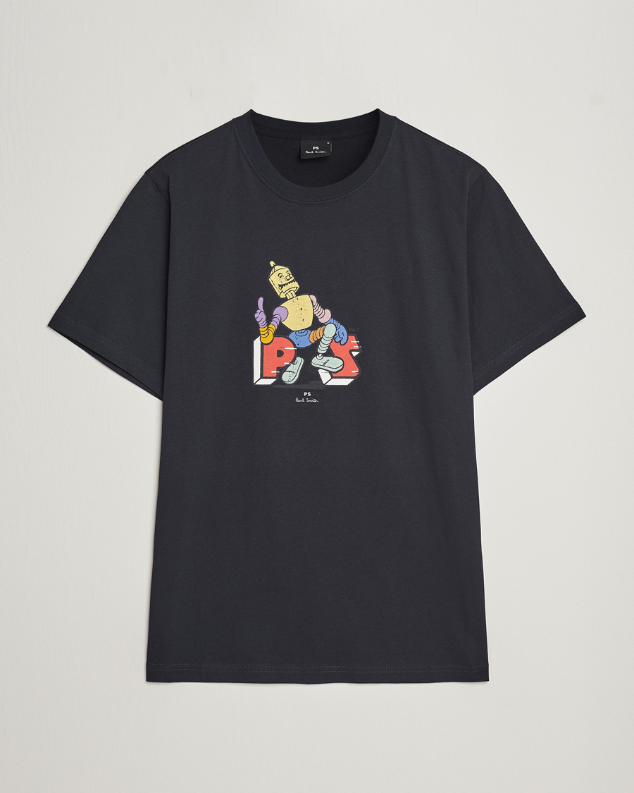Herre | PS Paul Smith | PS Paul Smith | Robot Crew Neck T-Shirt Navy