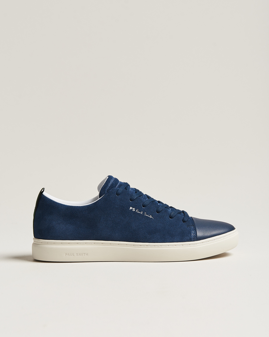 Herre | PS Paul Smith Lee Cap Toe Suede Sneaker Navy | PS Paul Smith | Lee Cap Toe Suede Sneaker Navy
