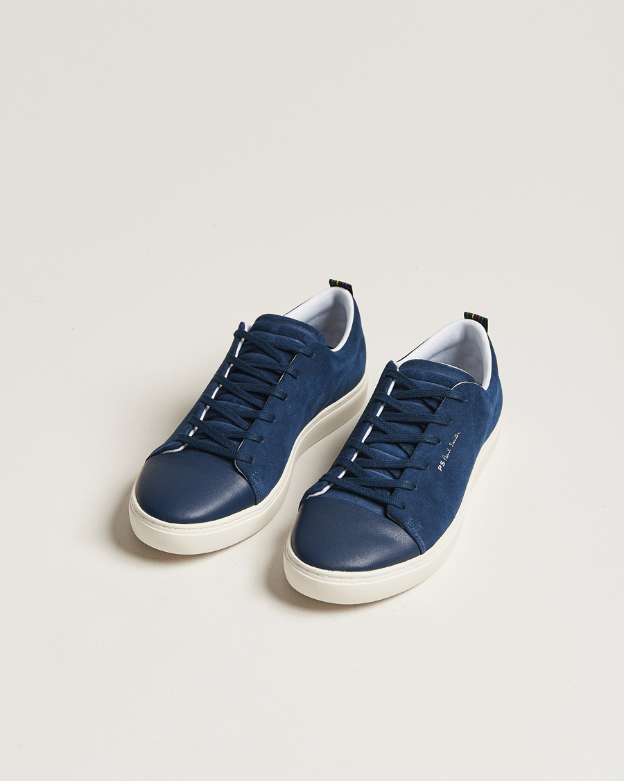 Herre | PS Paul Smith Lee Cap Toe Suede Sneaker Navy | PS Paul Smith | Lee Cap Toe Suede Sneaker Navy