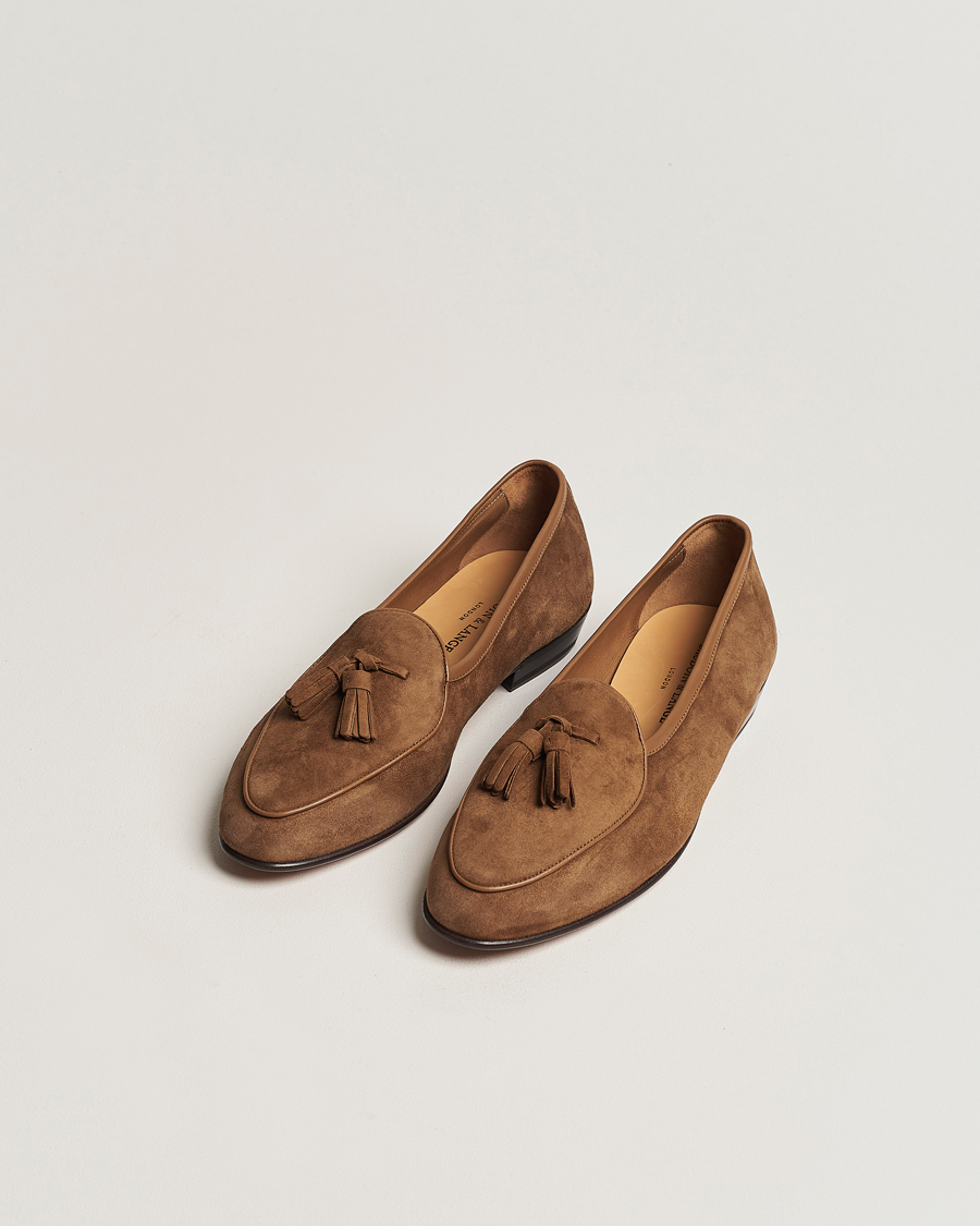 Herre | Nye varemerker | Baudoin & Lange | Sagan Classic Tassel Loafers Tan Suede