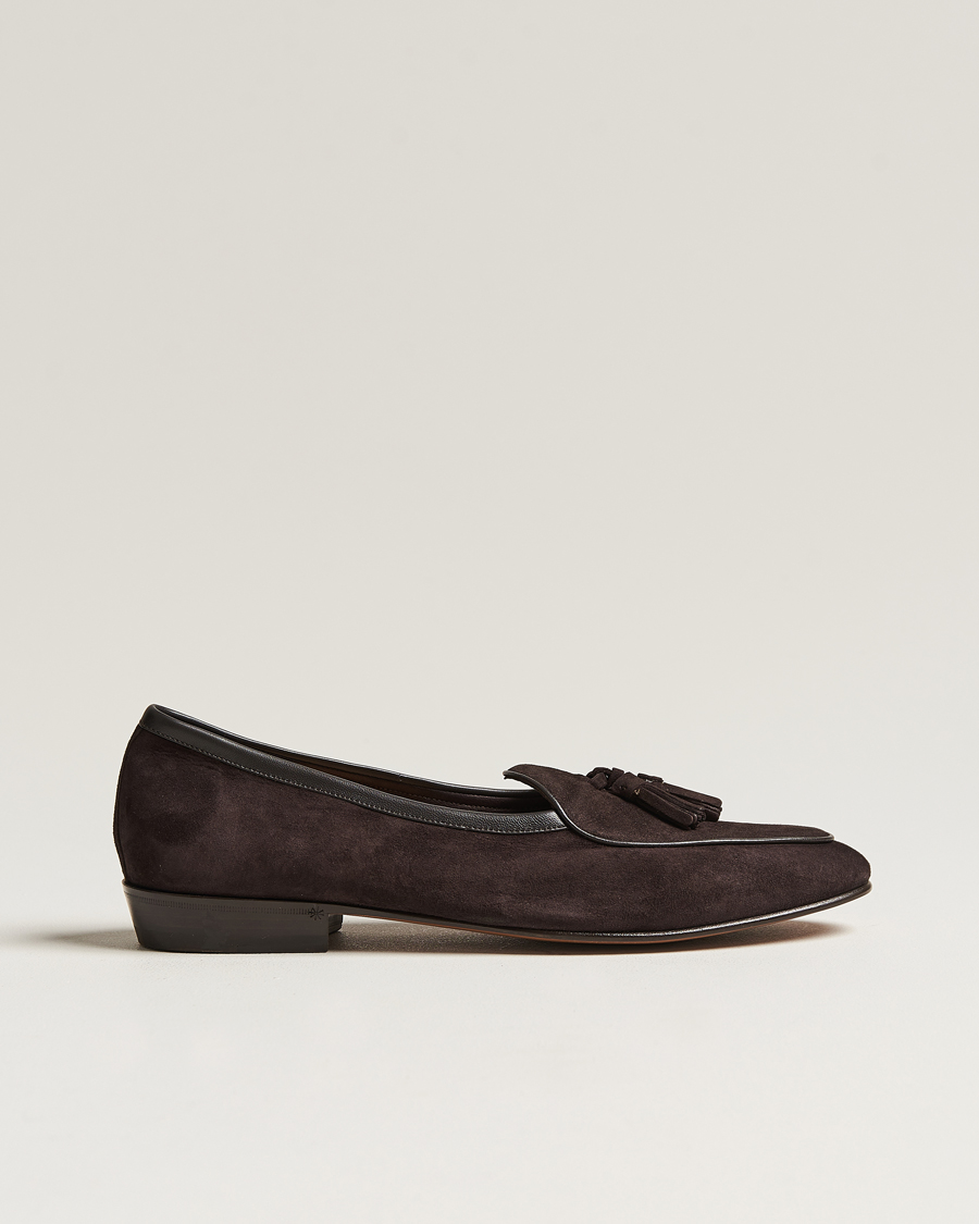 Herre | Loafers | Baudoin & Lange | Sagan Classic Tassel Loafers Dark Brown Suede