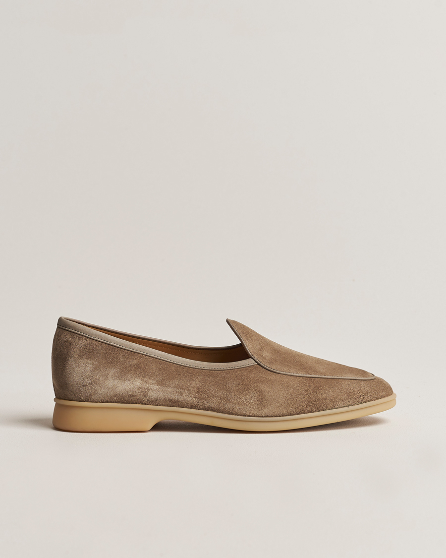 Herre | Loafers | Baudoin & Lange | Stride Loafers Taupe Suede