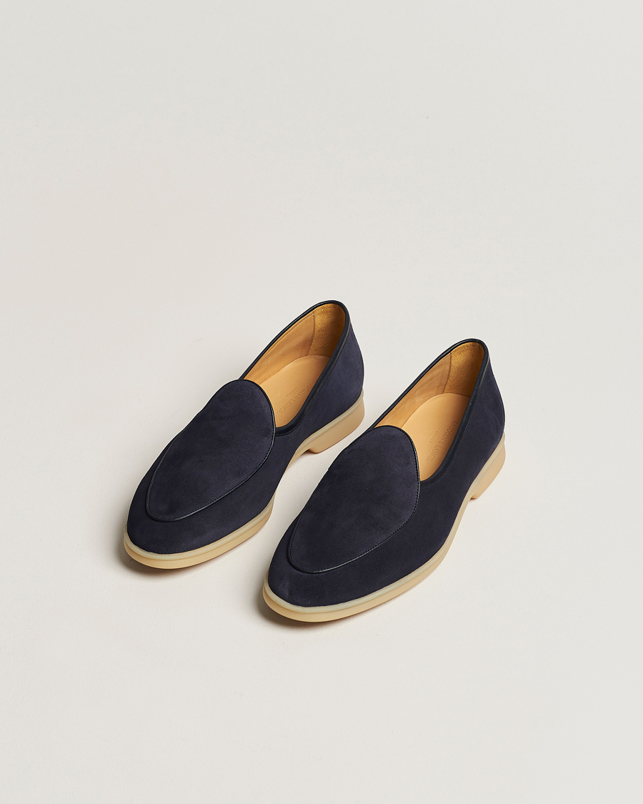 Herre | Nye varemerker | Baudoin & Lange | Stride Loafers Navy Suede