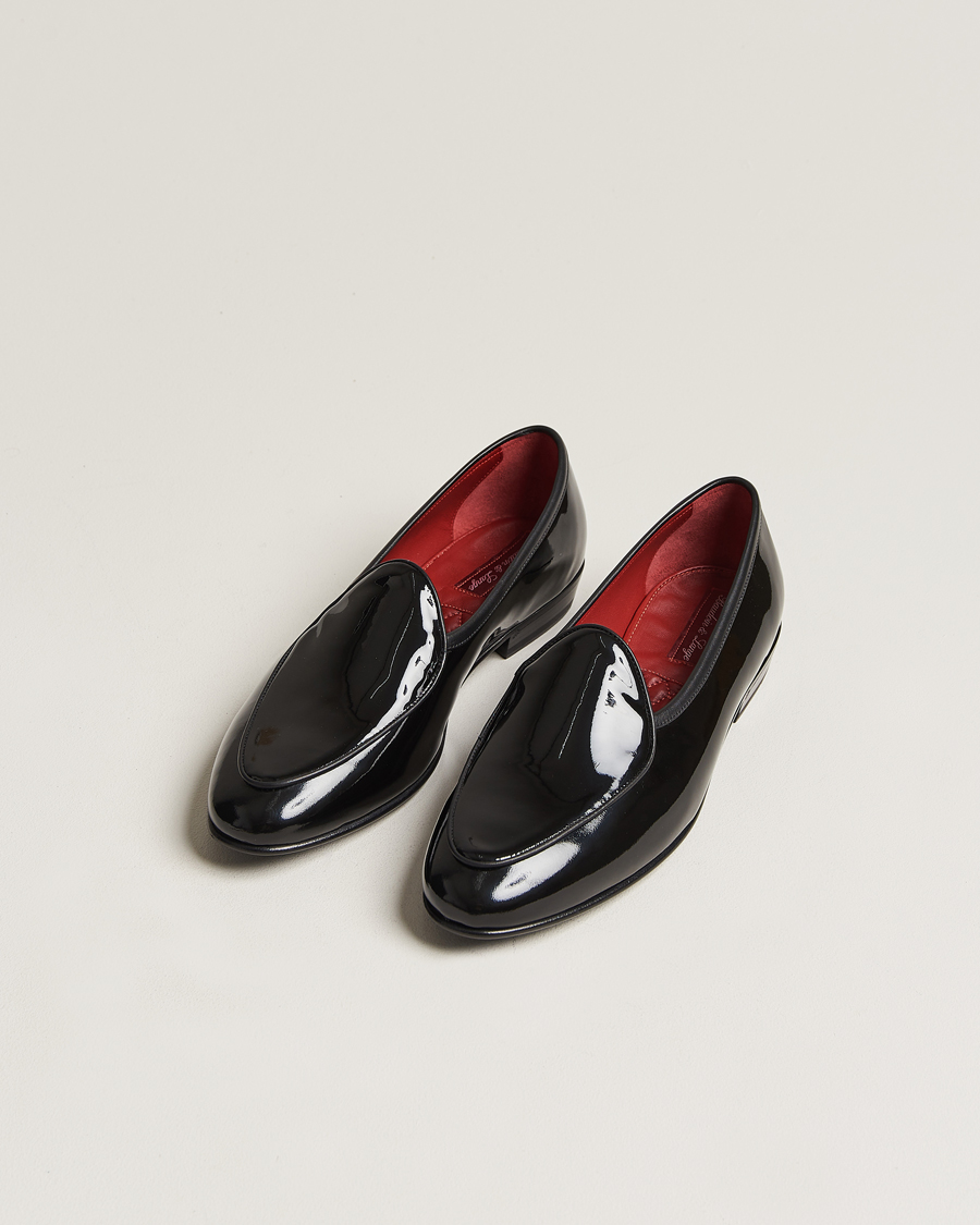 Herre | Baudoin & Lange | Baudoin & Lange | Sagan Patent Loafers Black Calf