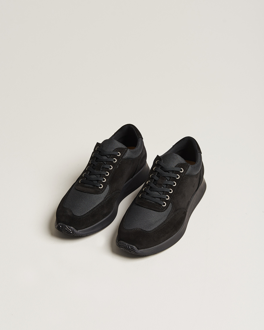 Herre | Svarte sneakers | Myrqvist | Stensund Running Sneaker Black Suede