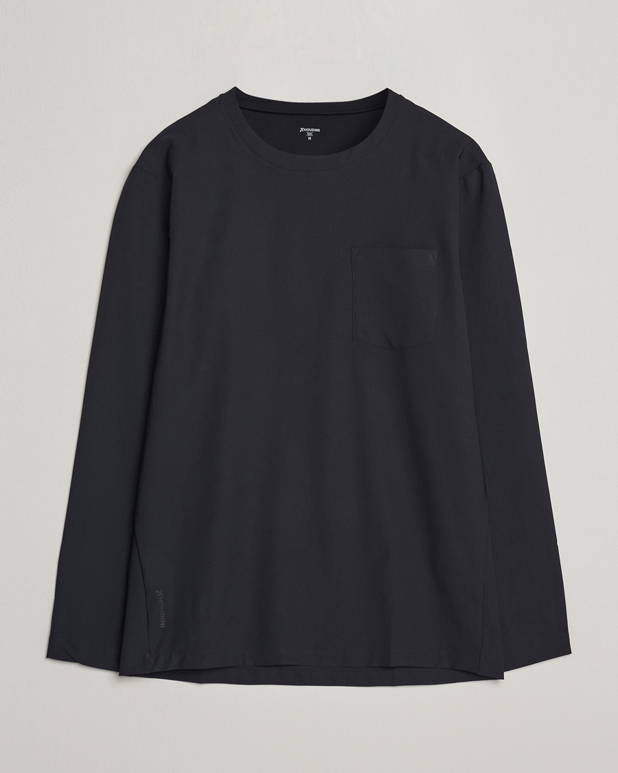 Herre | T-Shirts | Houdini | Cover Crew Quick Dry Long Sleeve True Black