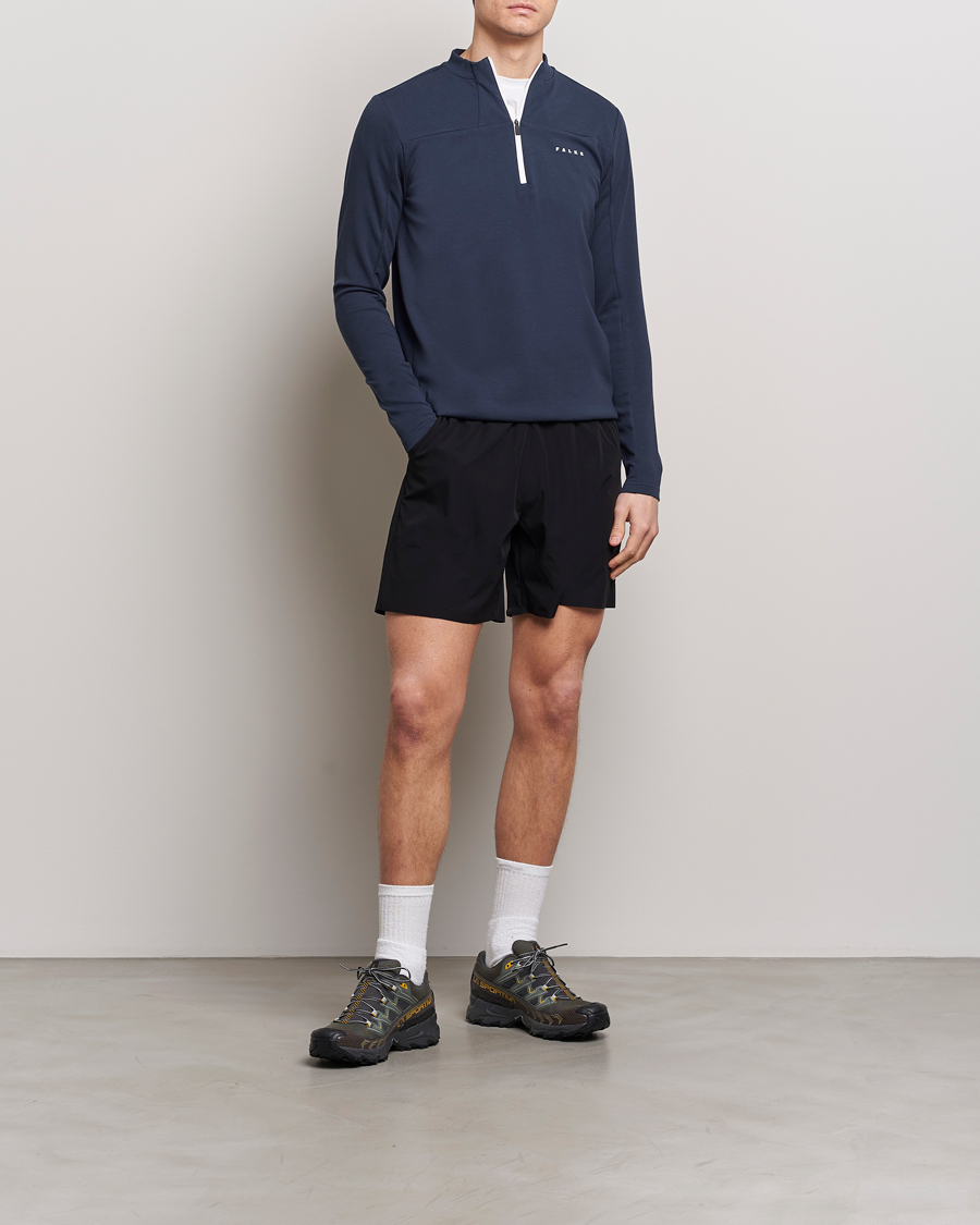 Herre | Gensere | Falke Sport | Falke Organic Cotton Mix Half Zip Space Blue