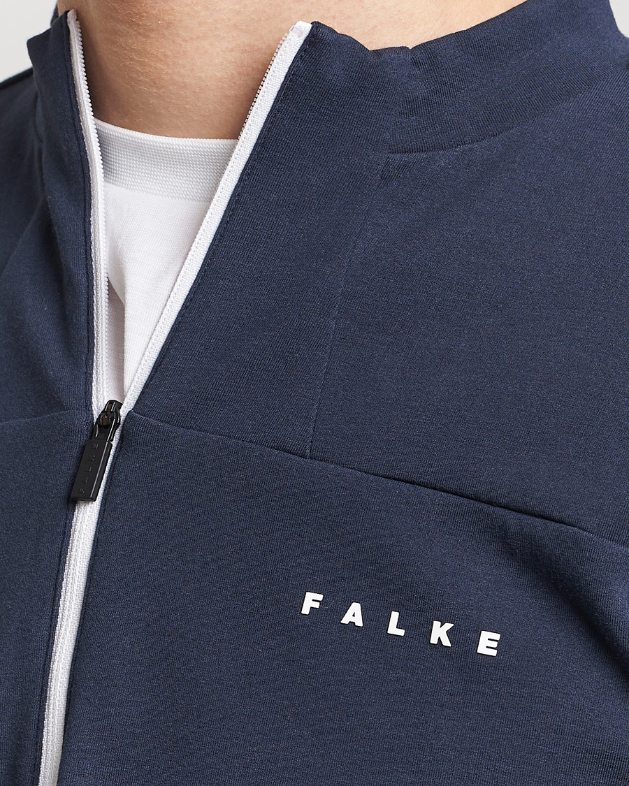 Herre | Gensere | Falke Sport | Falke Organic Cotton Mix Half Zip Space Blue