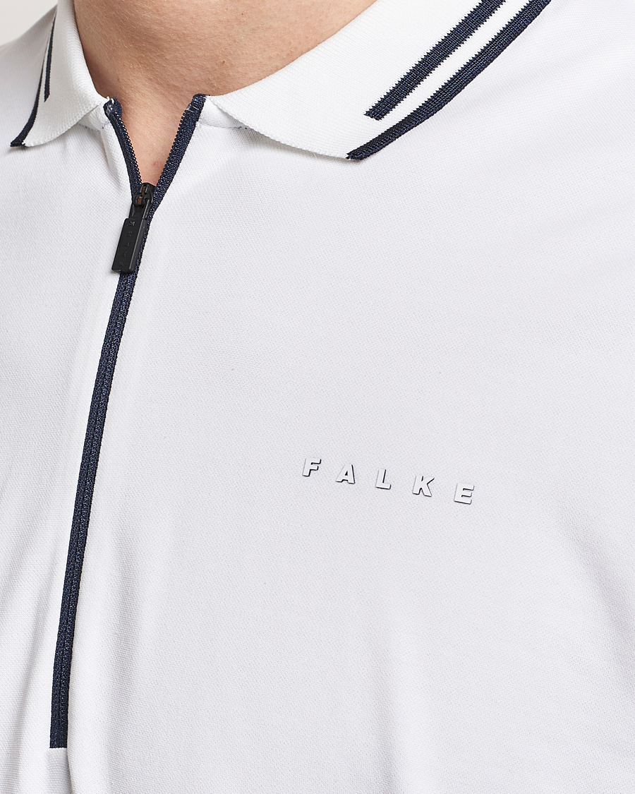 Herre | Pikéer | Falke Sport | Falke Zip Polo Shirt White