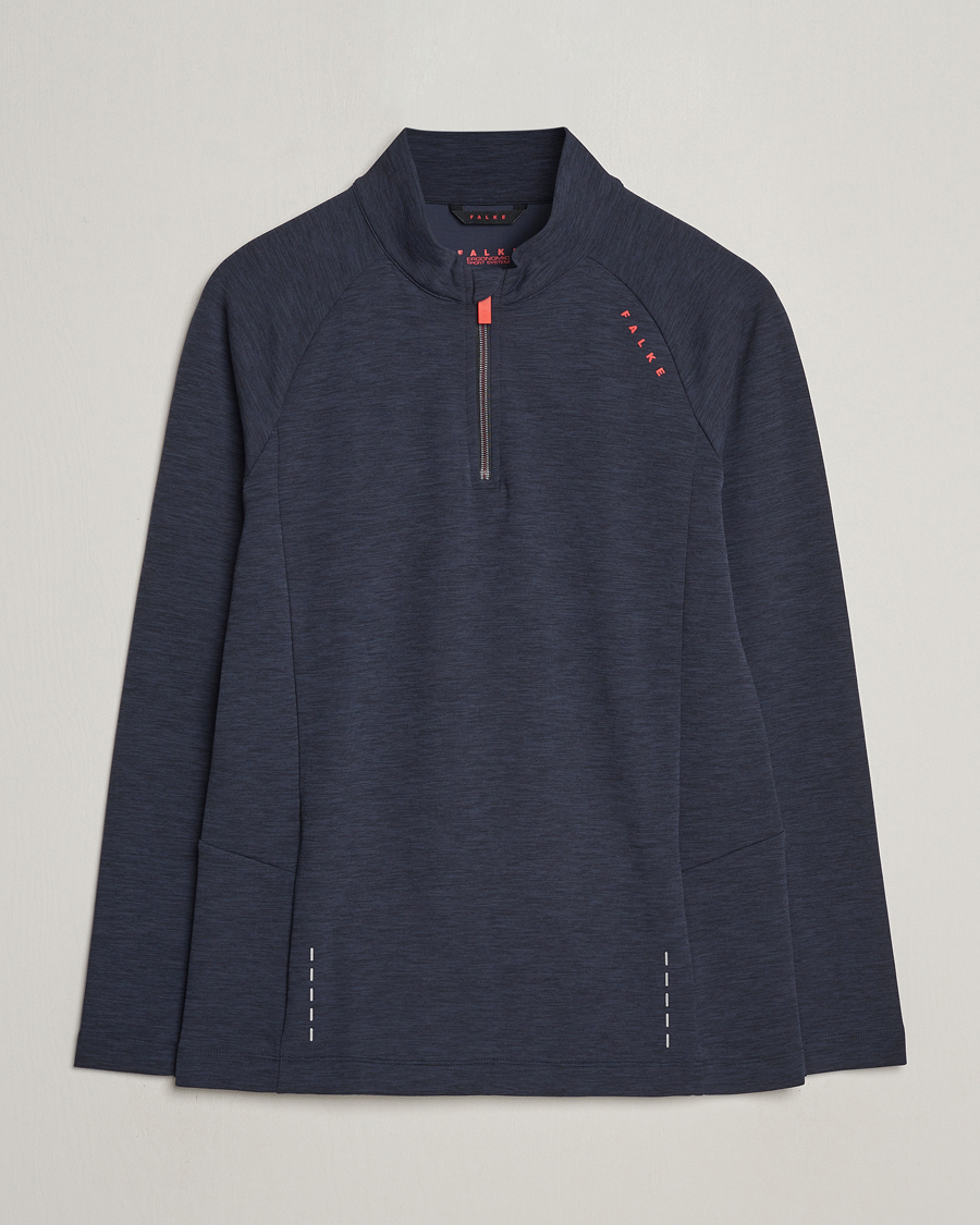 Herre | Gensere | Falke Sport | Falke Core Half Zip Warm Up Shirt Black