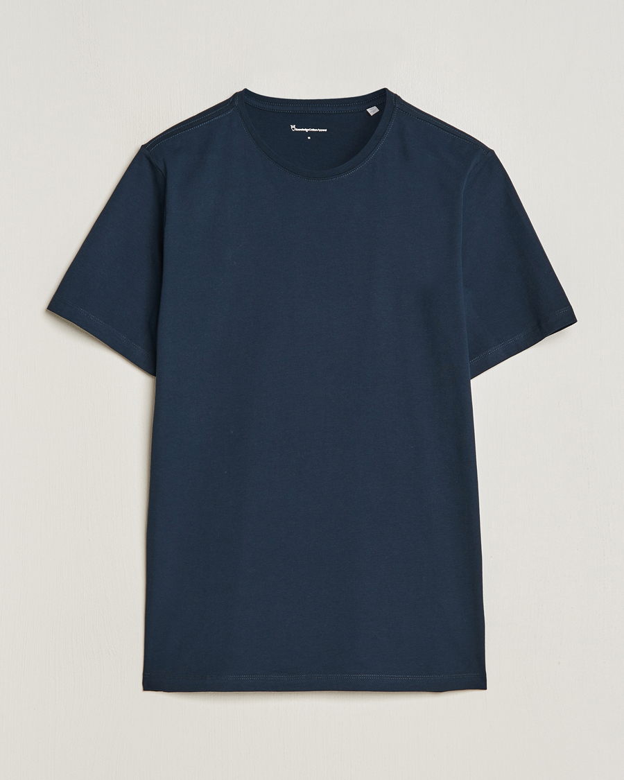 Herre | T-Shirts | KnowledgeCotton Apparel | Agnar Basic T-Shirt Total Eclipse