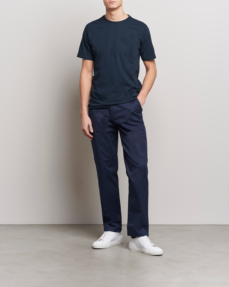 Herre | T-Shirts | KnowledgeCotton Apparel | Agnar Basic T-Shirt Total Eclipse