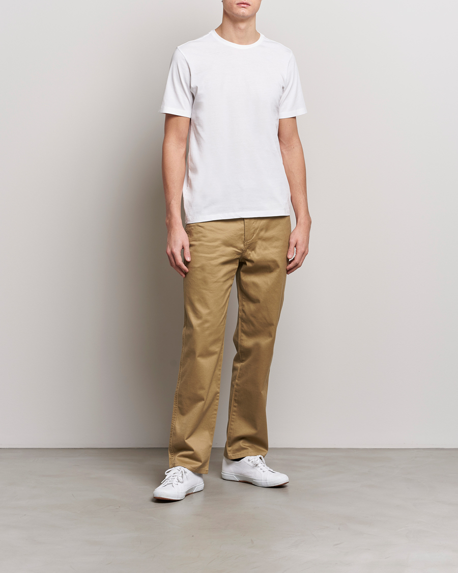 Herre | T-Shirts | KnowledgeCotton Apparel | Agnar Basic T-Shirt Bright White