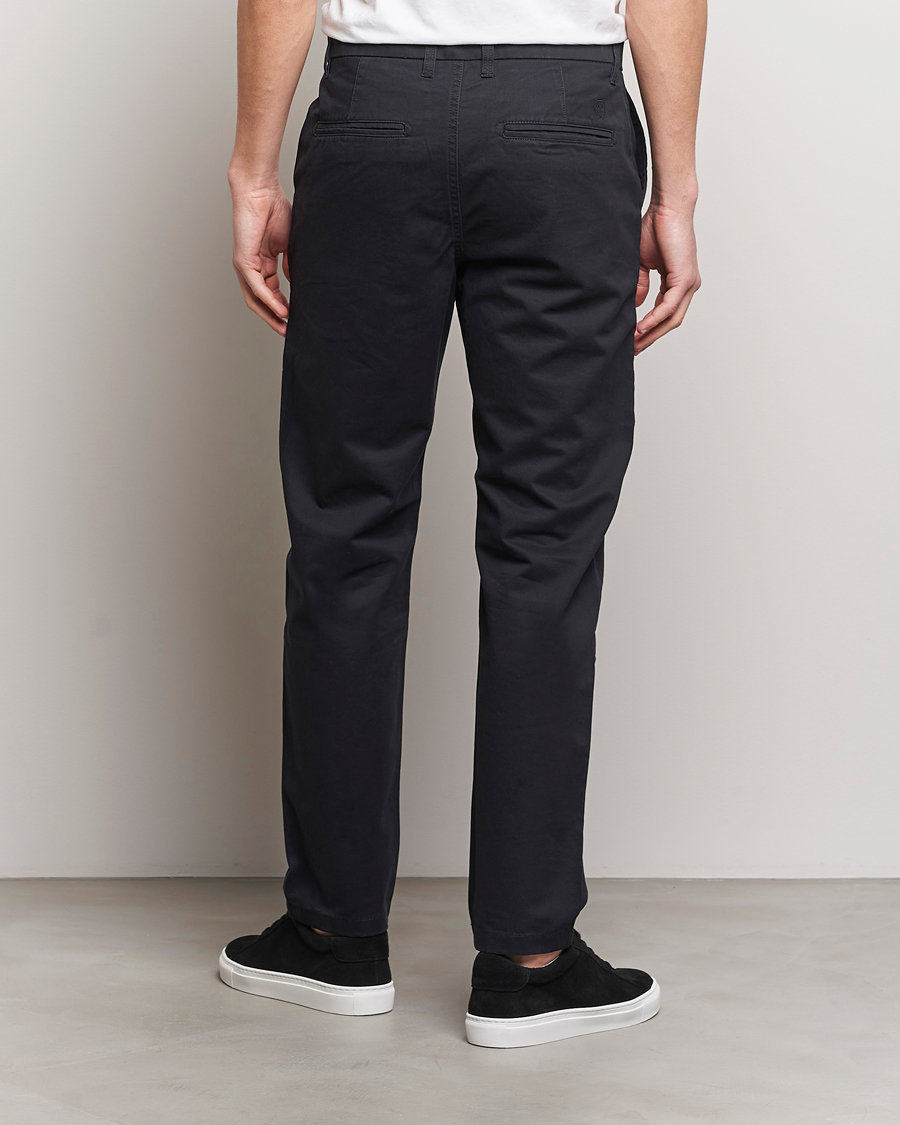 Herre | Bukser | KnowledgeCotton Apparel | Chuck Regular Cotton Twill Chino Jet Black