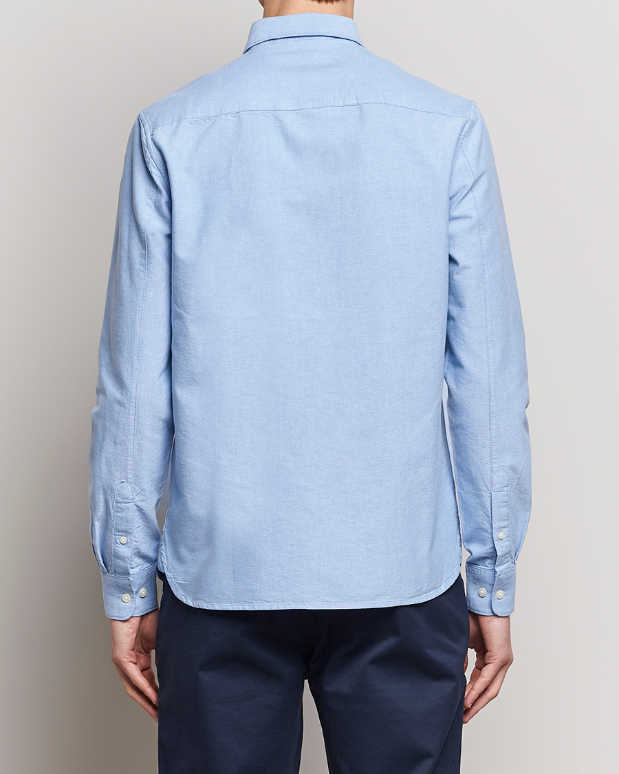 Herre | Skjorter | KnowledgeCotton Apparel | Harald Small Owl Regular Oxford Shirt Lapis Blue