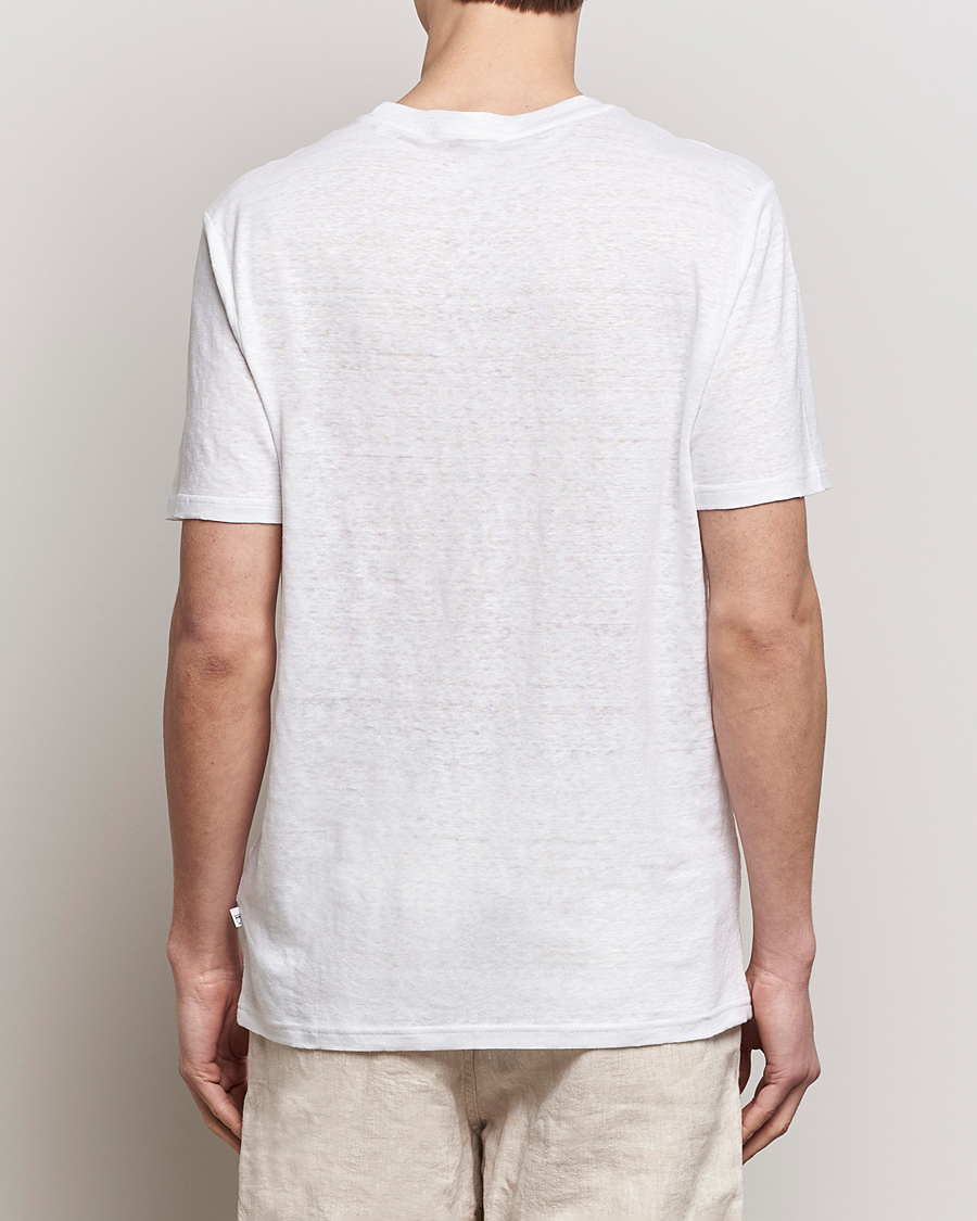 Herre | T-Shirts | KnowledgeCotton Apparel | Organic Linen T-Shirt Bright White