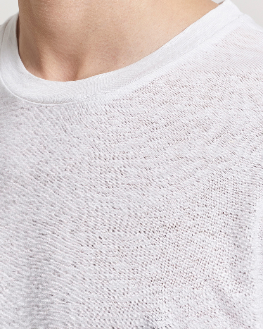 Herre | T-Shirts | KnowledgeCotton Apparel | Organic Linen T-Shirt Bright White