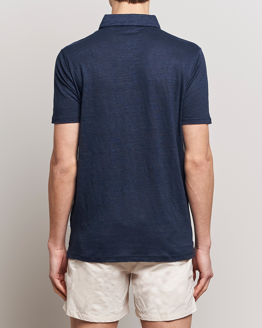 Herre | Pikéer | KnowledgeCotton Apparel | Regular Linen Polo Total Eclipse