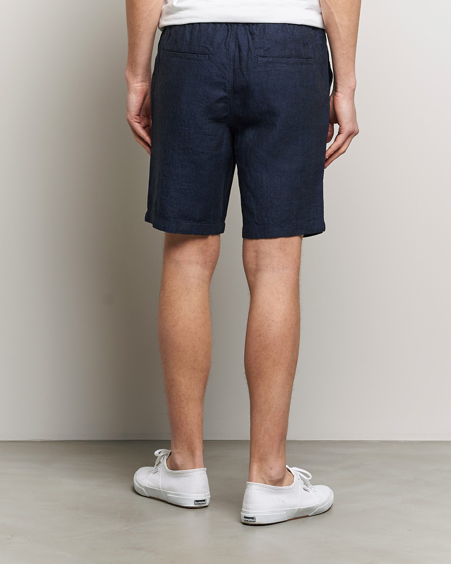 Herre | Shorts | KnowledgeCotton Apparel | Loose Linen Shorts Total Eclipse