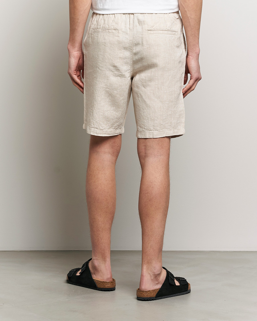 Herre | Shorts | KnowledgeCotton Apparel | Loose Linen Shorts Light Feather Grey
