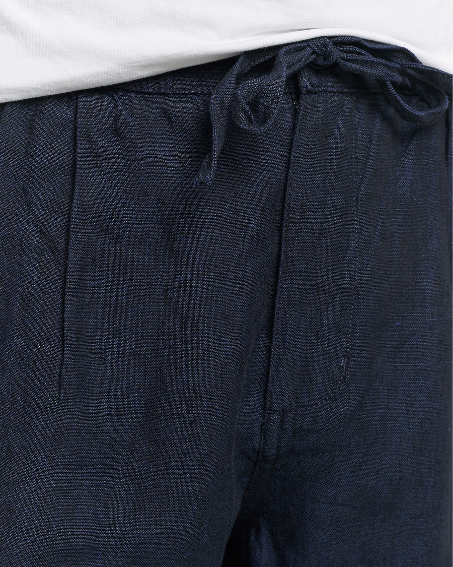 Herre | Bukser | KnowledgeCotton Apparel | Loose Linen Pants Total Eclipse