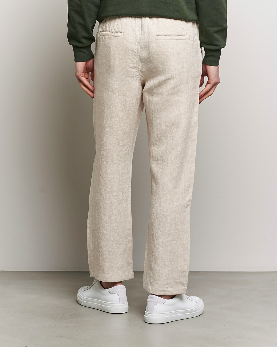 Herre | Bukser | KnowledgeCotton Apparel | Loose Linen Pants Light Feather Grey