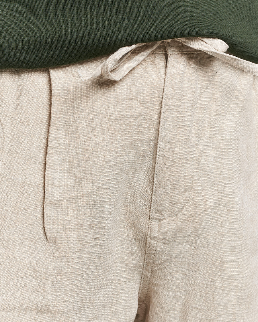 Herre | Bukser | KnowledgeCotton Apparel | Loose Linen Pants Light Feather Grey