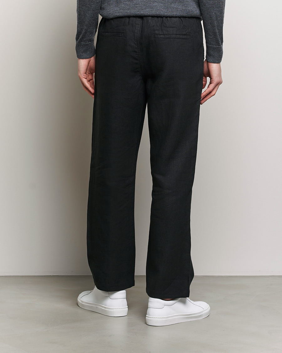 Herre | Bukser | KnowledgeCotton Apparel | Loose Linen Pants Black