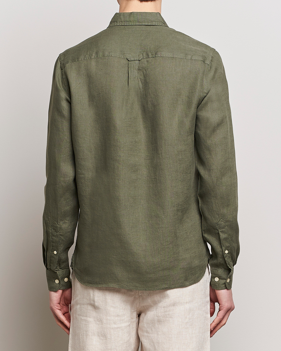 Herre | Skjorter | KnowledgeCotton Apparel | Regular Linen Shirt Burnt Olive