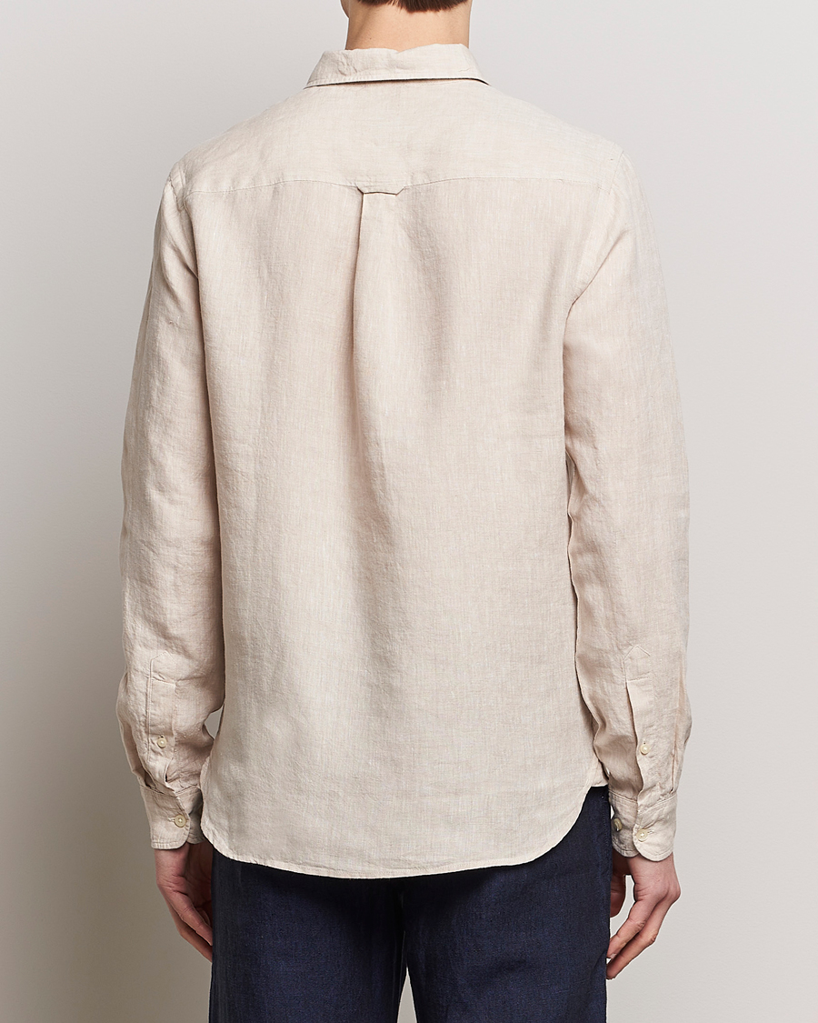 Herre | Skjorter | KnowledgeCotton Apparel | Regular Linen Shirt Light Feather Grey