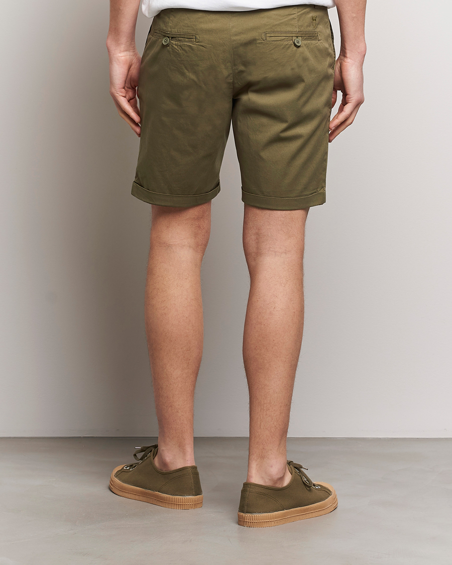 Herre | Shorts | KnowledgeCotton Apparel | Regular Chino Poplin Shorts Burned Olive
