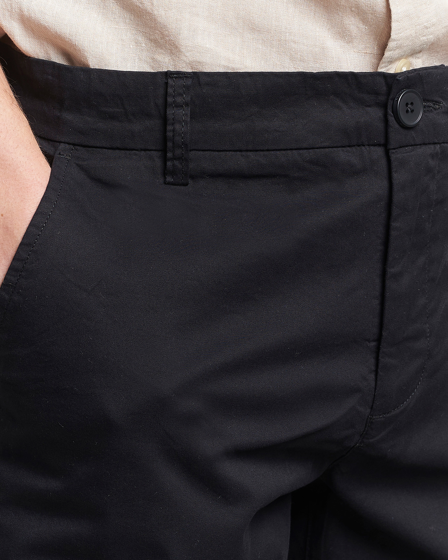 Herre | Shorts | KnowledgeCotton Apparel | Regular Chino Poplin Shorts Jet Black