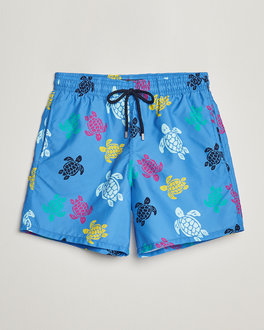 Herre | Badeshorts | Vilebrequin | Moorea Tortues Swim Shorts Blue
