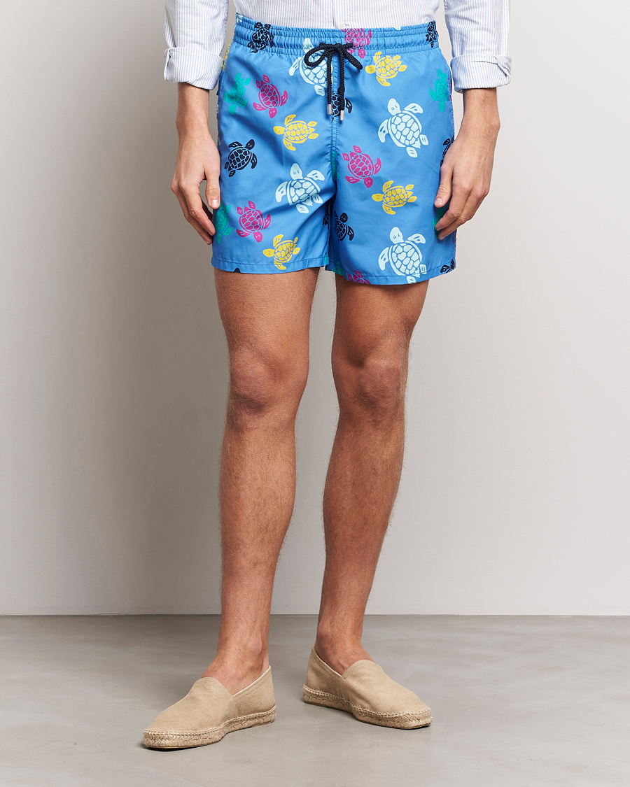 Herre | Badeshorts | Vilebrequin | Moorea Tortues Swim Shorts Blue