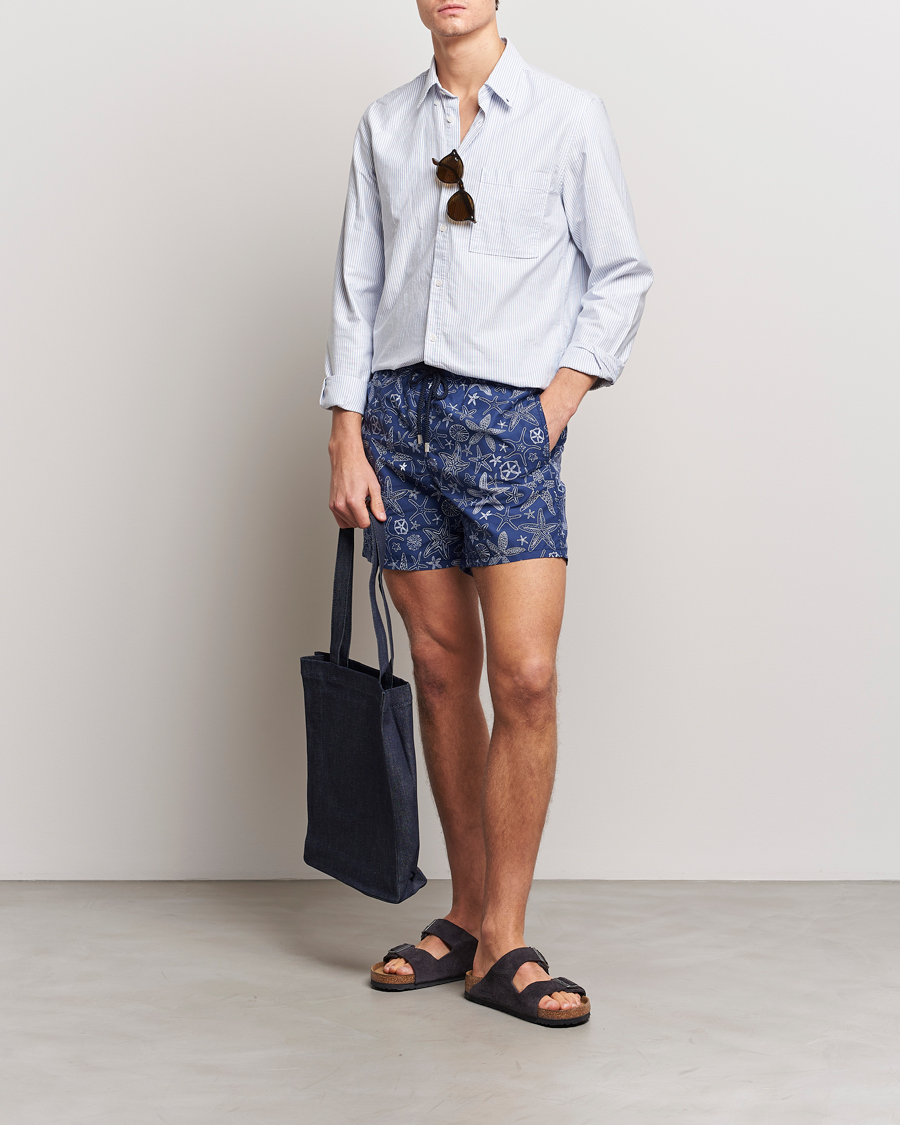 Herre | Badeshorts | Vilebrequin | Moorea Starlettes Swim Shorts Encre
